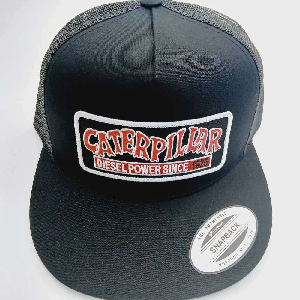 Caterpillar Black Snapback Hat